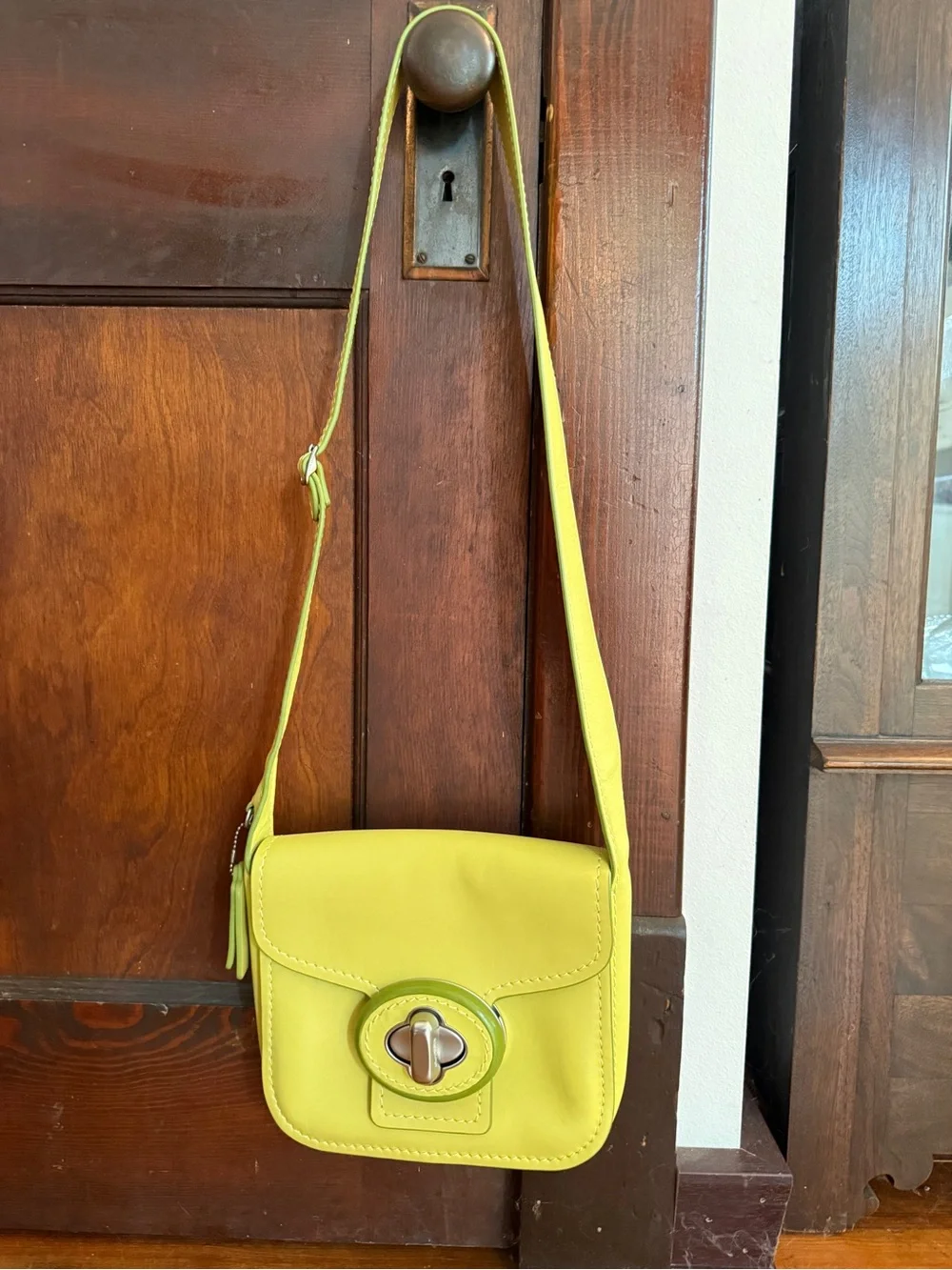 Coach Slime Green Drifter Shoulder Bag #95767 Like New